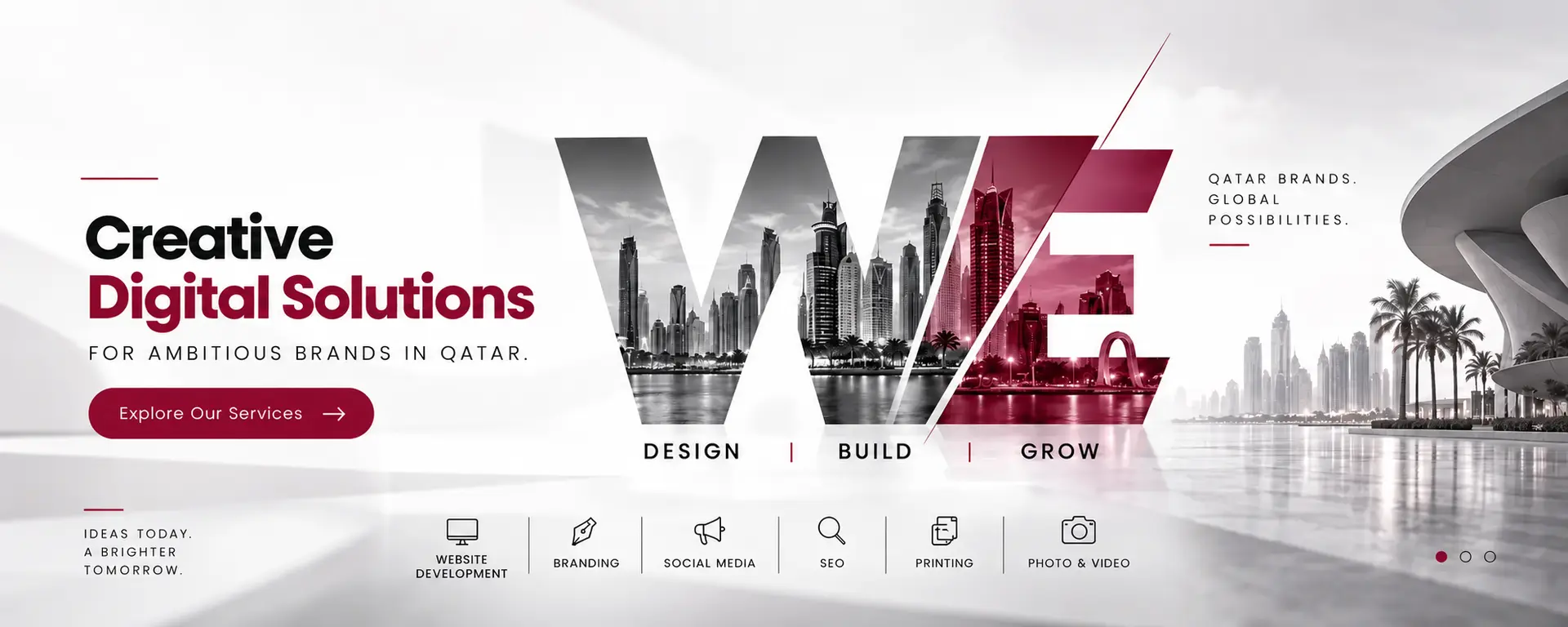 NextGen Design Hub — Design. Build. Grow. Creative digital solutions for ambitious brands in Qatar.