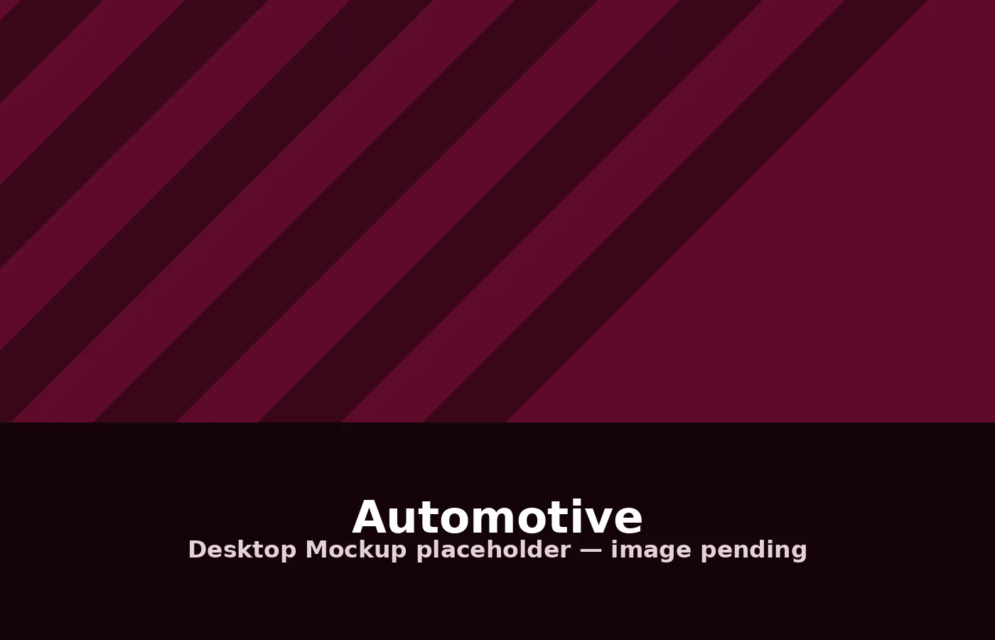 Desktop preview of a Automotive website design