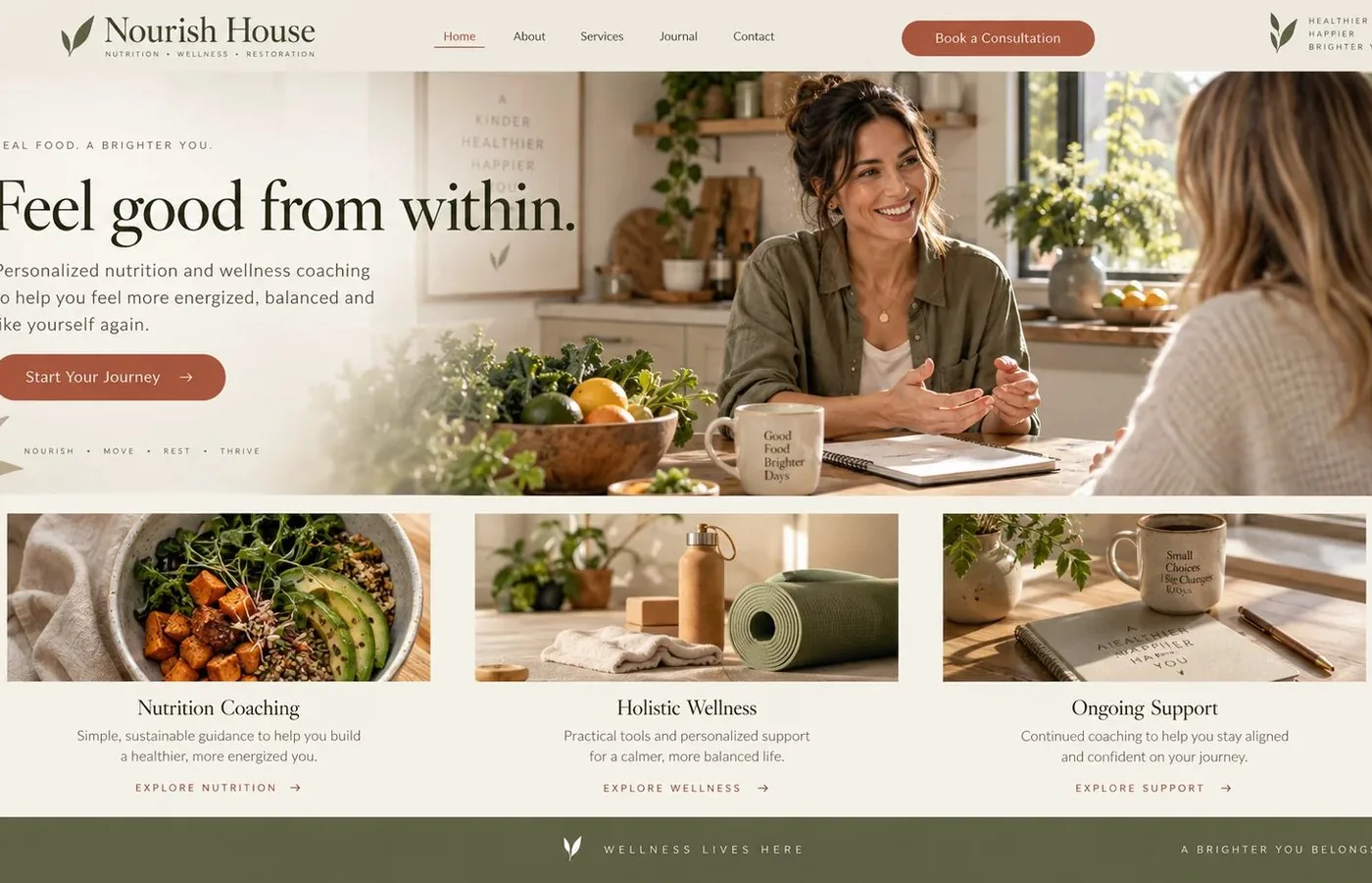 Desktop preview of a Beauty, Spa and Wellness website design