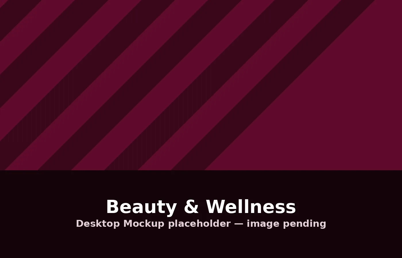 Desktop preview of a Beauty & Wellness website design