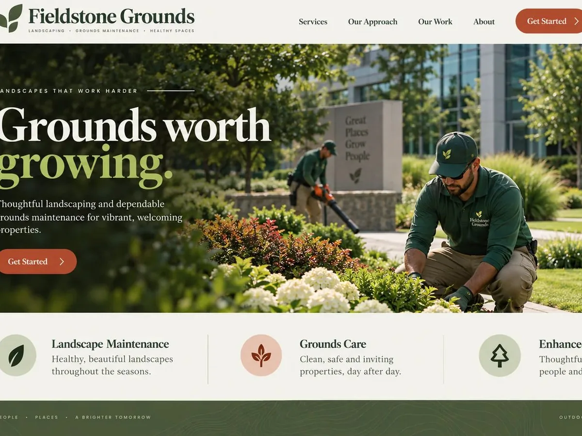 Sample website design concept for Cleaning and Facility Management