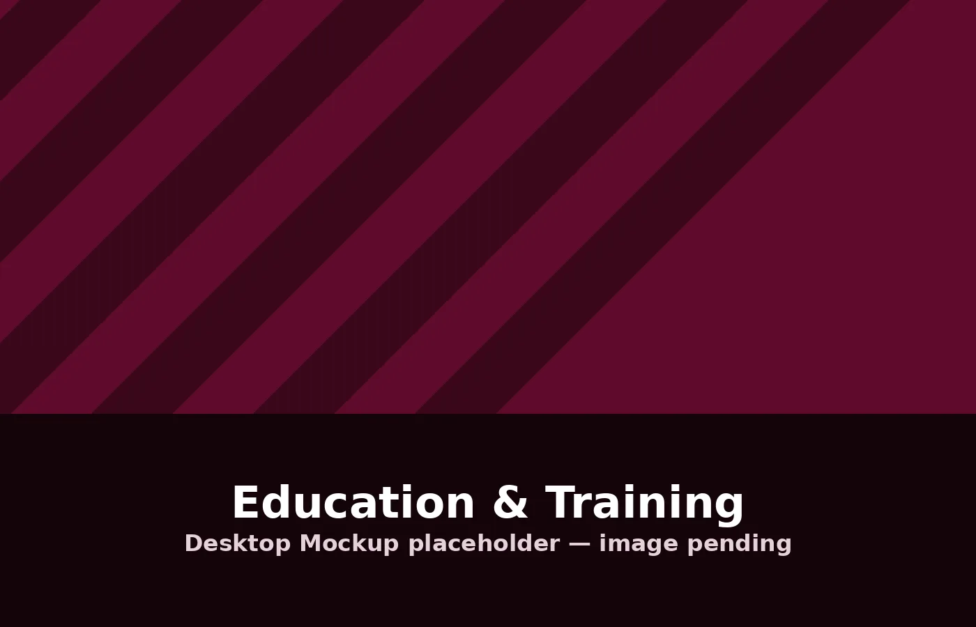 Desktop preview of a Education & Training website design