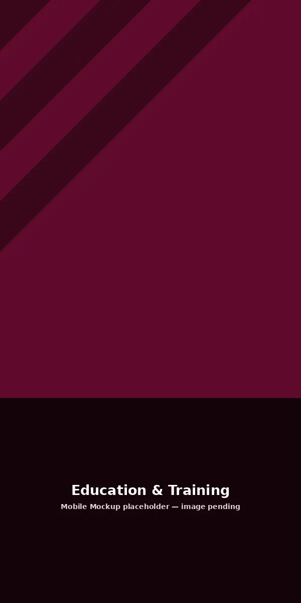 Mobile preview of a Education & Training website design
