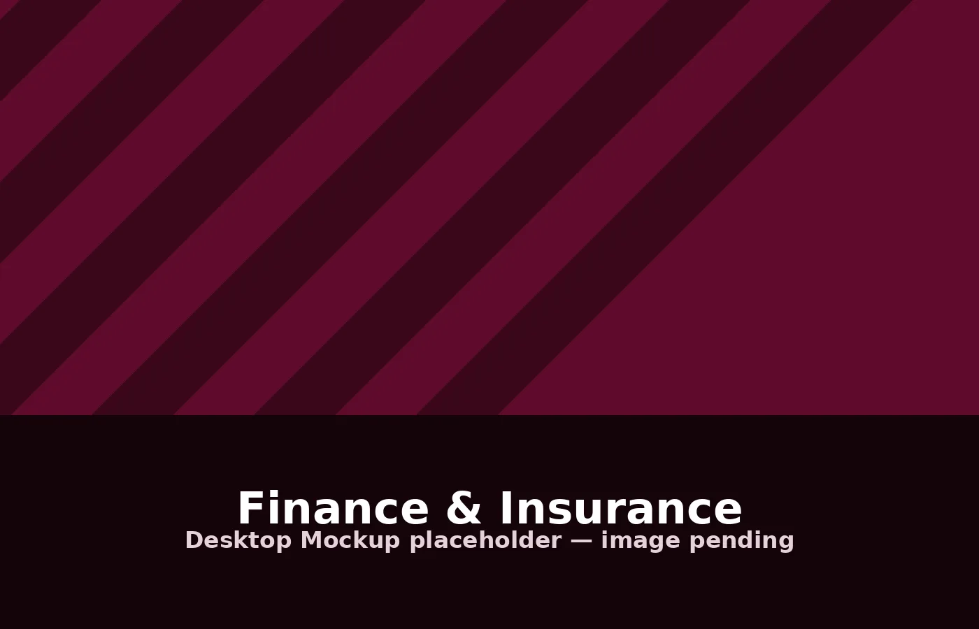 Desktop preview of a Finance & Insurance website design