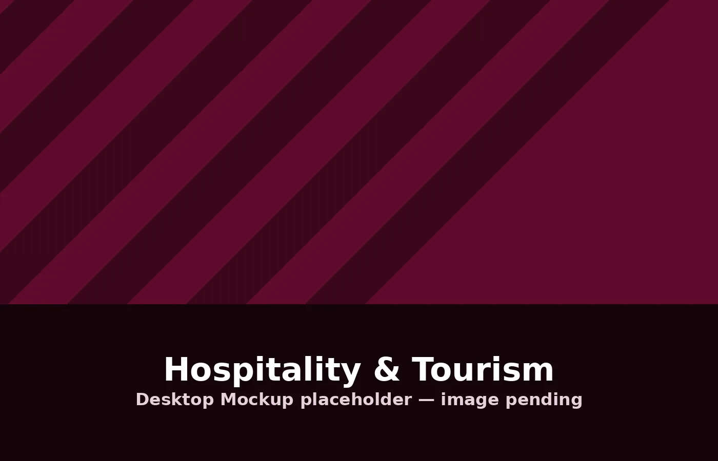 Desktop preview of a Hospitality & Tourism website design