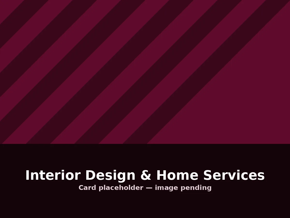 Sample website design concept for Interior Design & Home Services
