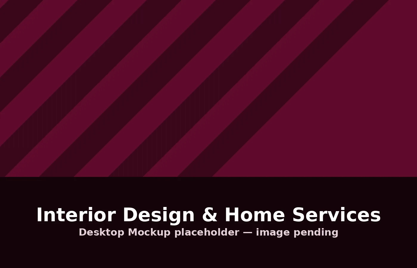 Desktop preview of a Interior Design & Home Services website design