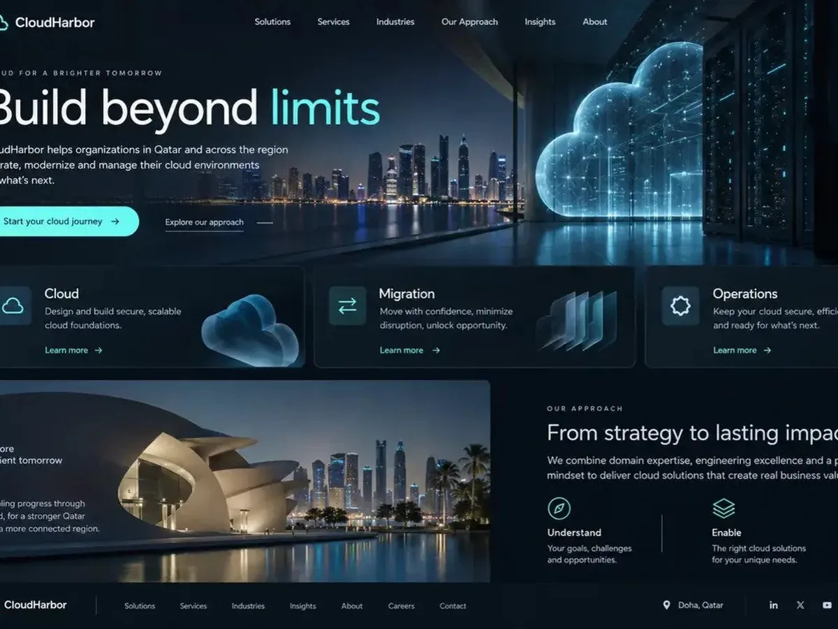 Sample website design concept for IT and Technology