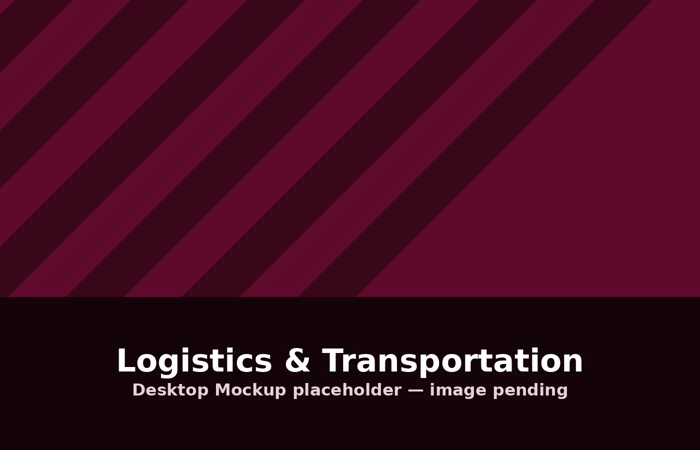 Desktop preview of a Logistics & Transportation website design