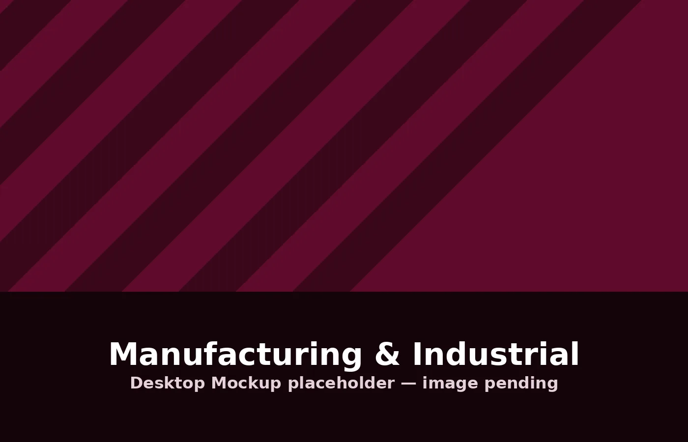 Desktop preview of a Manufacturing & Industrial website design