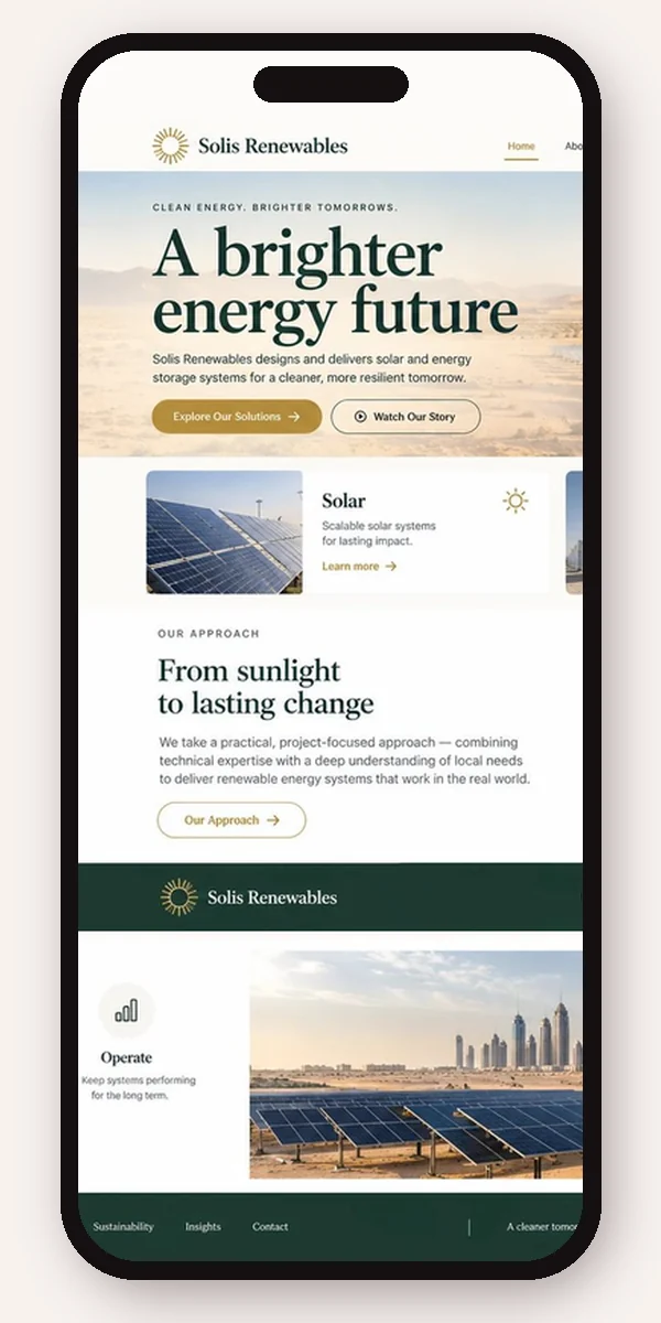 Mobile preview of a Oil, Gas and Energy website design
