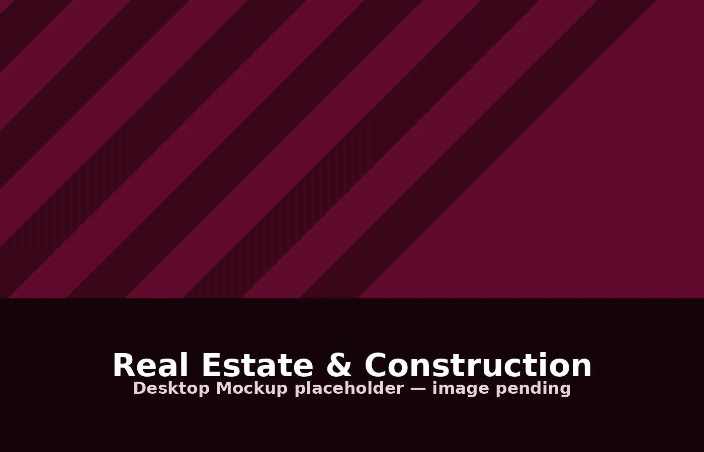 Desktop preview of a Real Estate & Construction website design