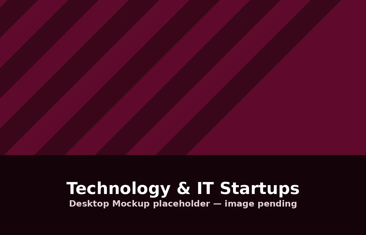 Desktop preview of a Technology & IT Startups website design