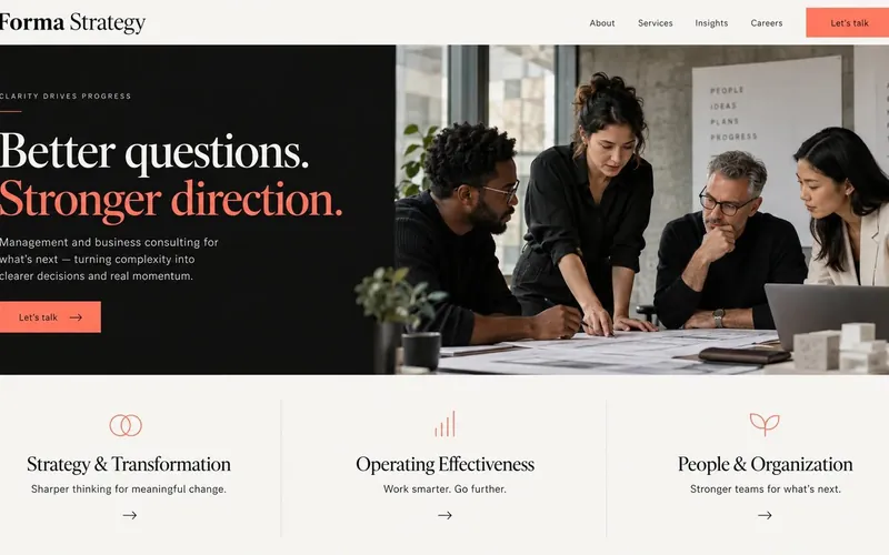Forma Strategy — Accounting & Consultancy website concept design by NextGen