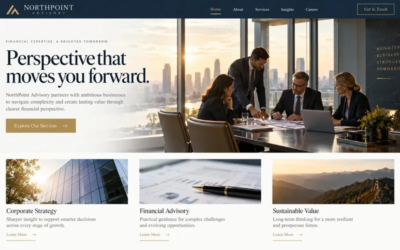 Northpoint Advisory — Accounting & Consultancy website concept design by NextGen