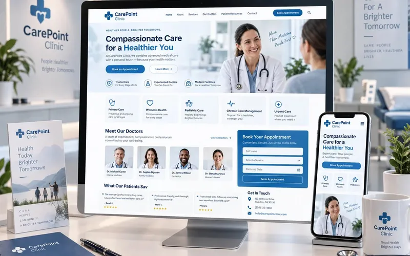 CarePoint Clinic — Healthcare & Medical website concept design by NextGen