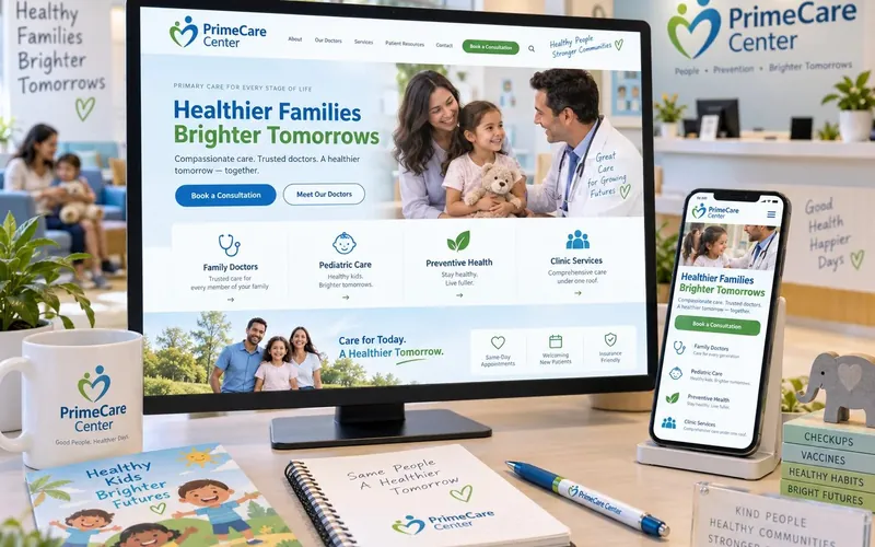 PrimeCare Center — Healthcare & Medical website concept design by NextGen