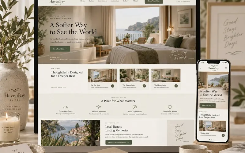 HavenBay Hotel — Hotels & Hospitality website concept design by NextGen