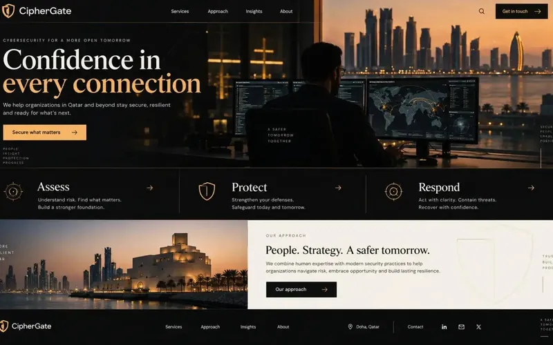 Ciphergate — IT & Technology website concept design by NextGen