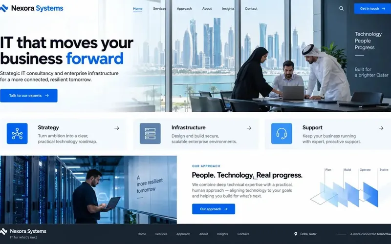 Nexora Systems — IT & Technology website concept design by NextGen