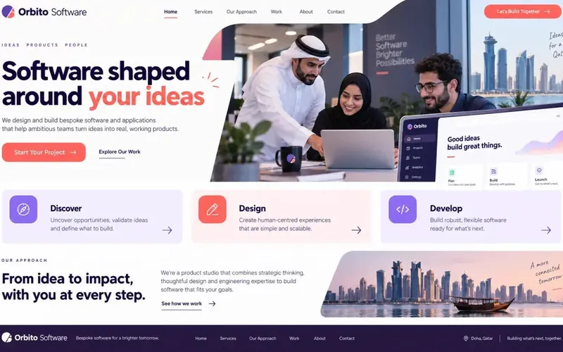 Orbito Software — IT & Technology website concept design by NextGen