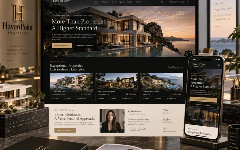 HavenPoint Properties — Real Estate website concept design by NextGen