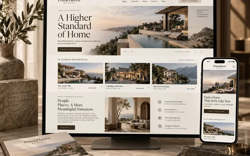 PrimeHaven — Real Estate website concept design by NextGen