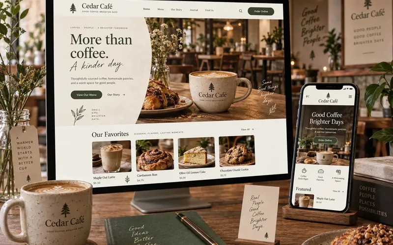 Cedar Café — Restaurants & Dining website concept design by NextGen