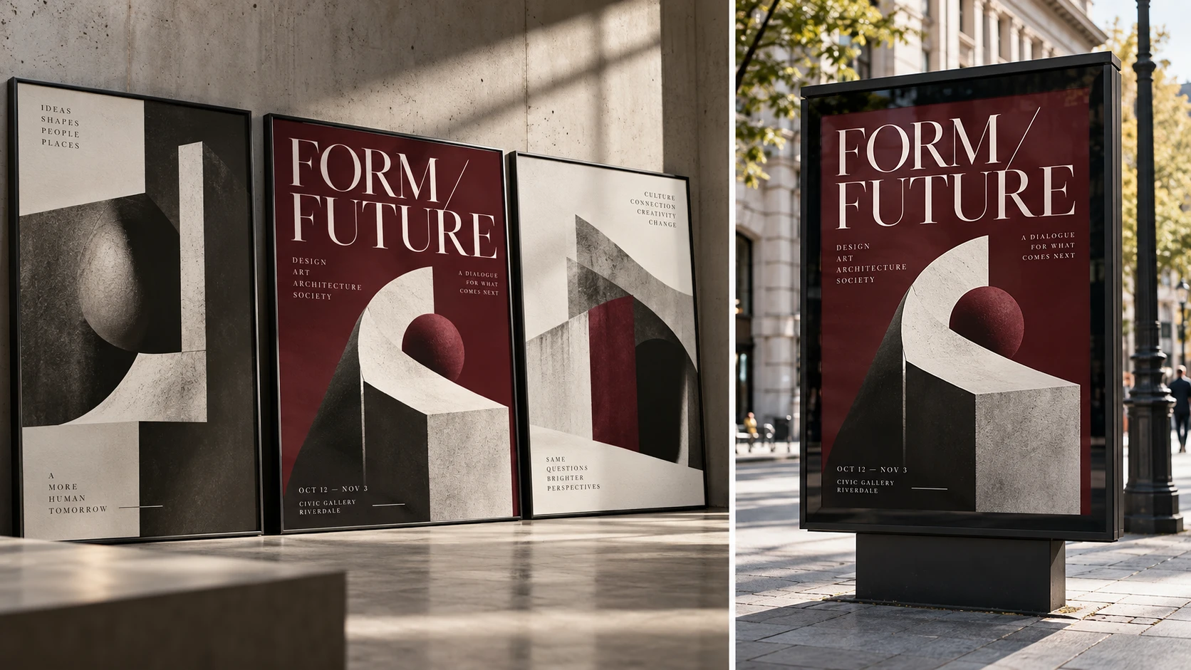 Illustrative poster & campaign design alternative concept board