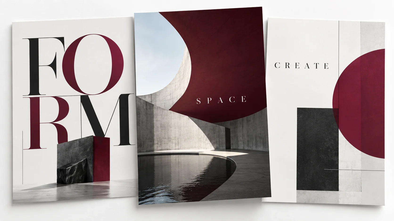Illustrative poster & campaign design sample designs in realistic mockups