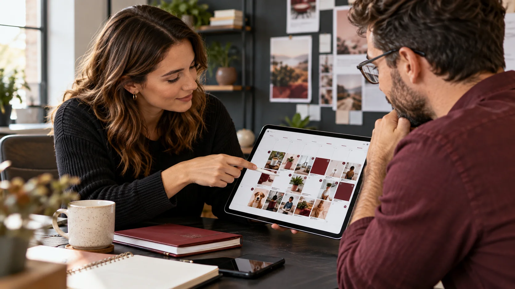 Illustrative social media content services professional activity