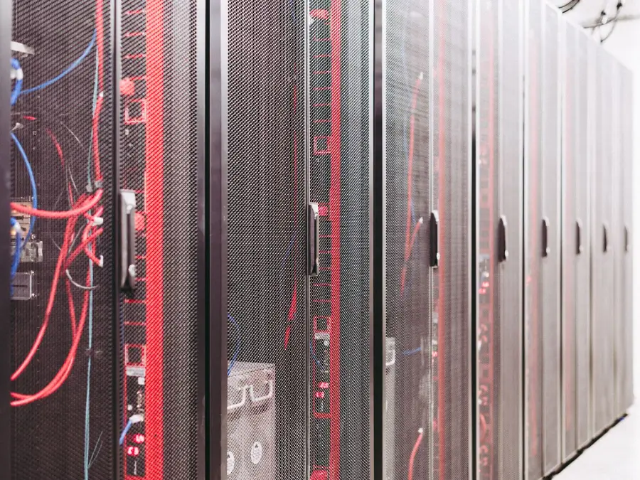 Server racks in a data center
