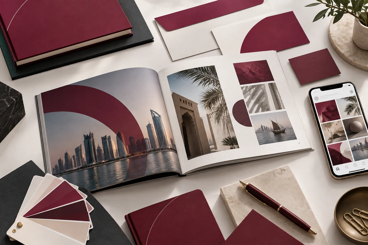 Illustrative design & content workspace concept