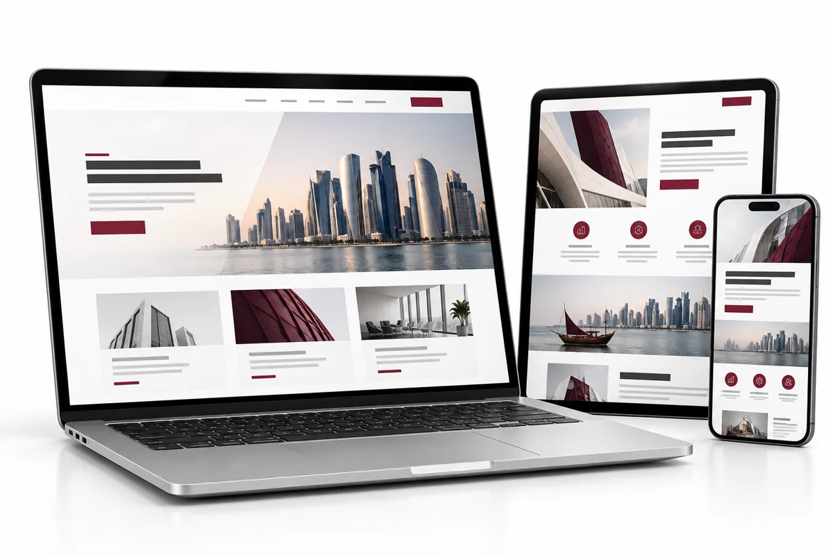 Illustrative websites workspace concept